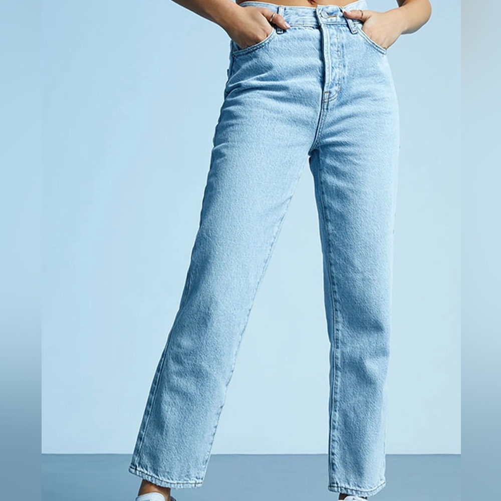 PacSun Eco Light Blue High Waisted Straight Leg Jeans